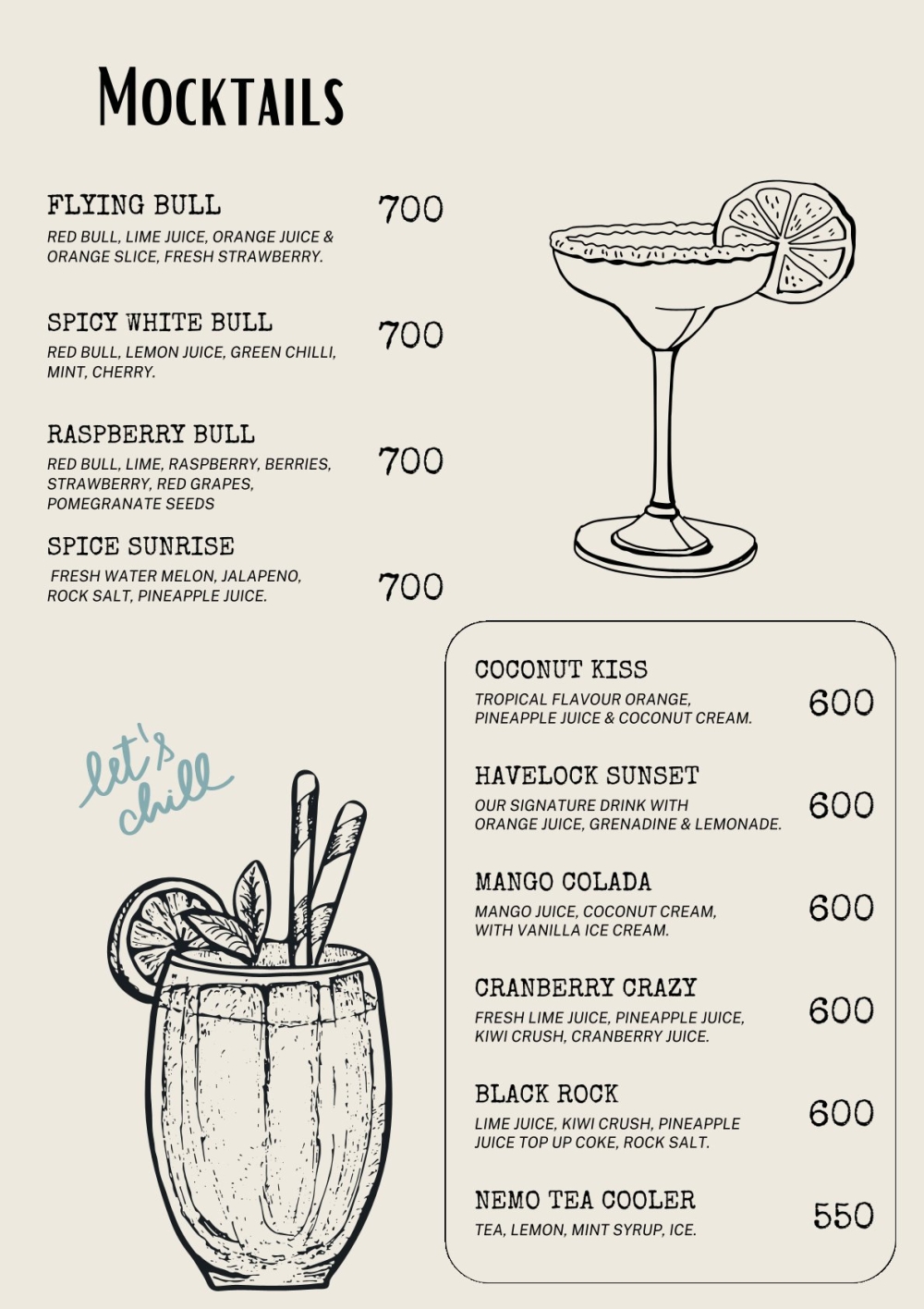 Sea Dragon Bar Menu3