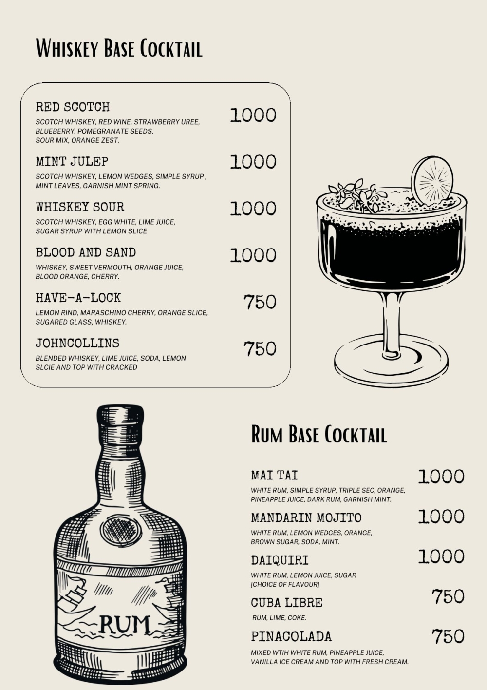 Sea Dragon Bar Menu8