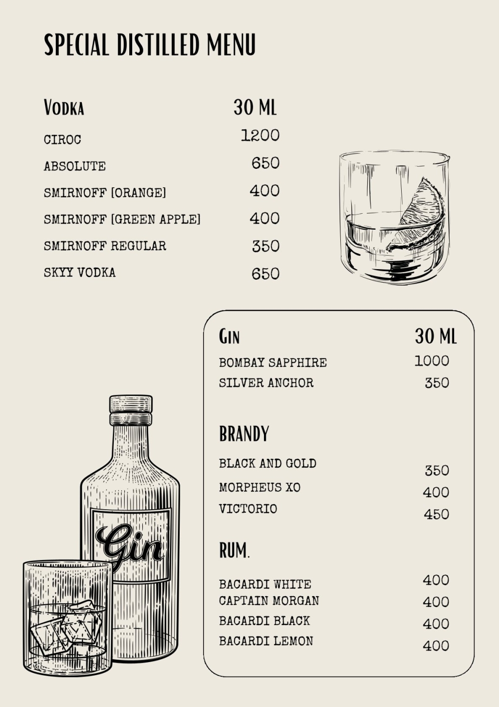 Sea Dragon Bar Menu12