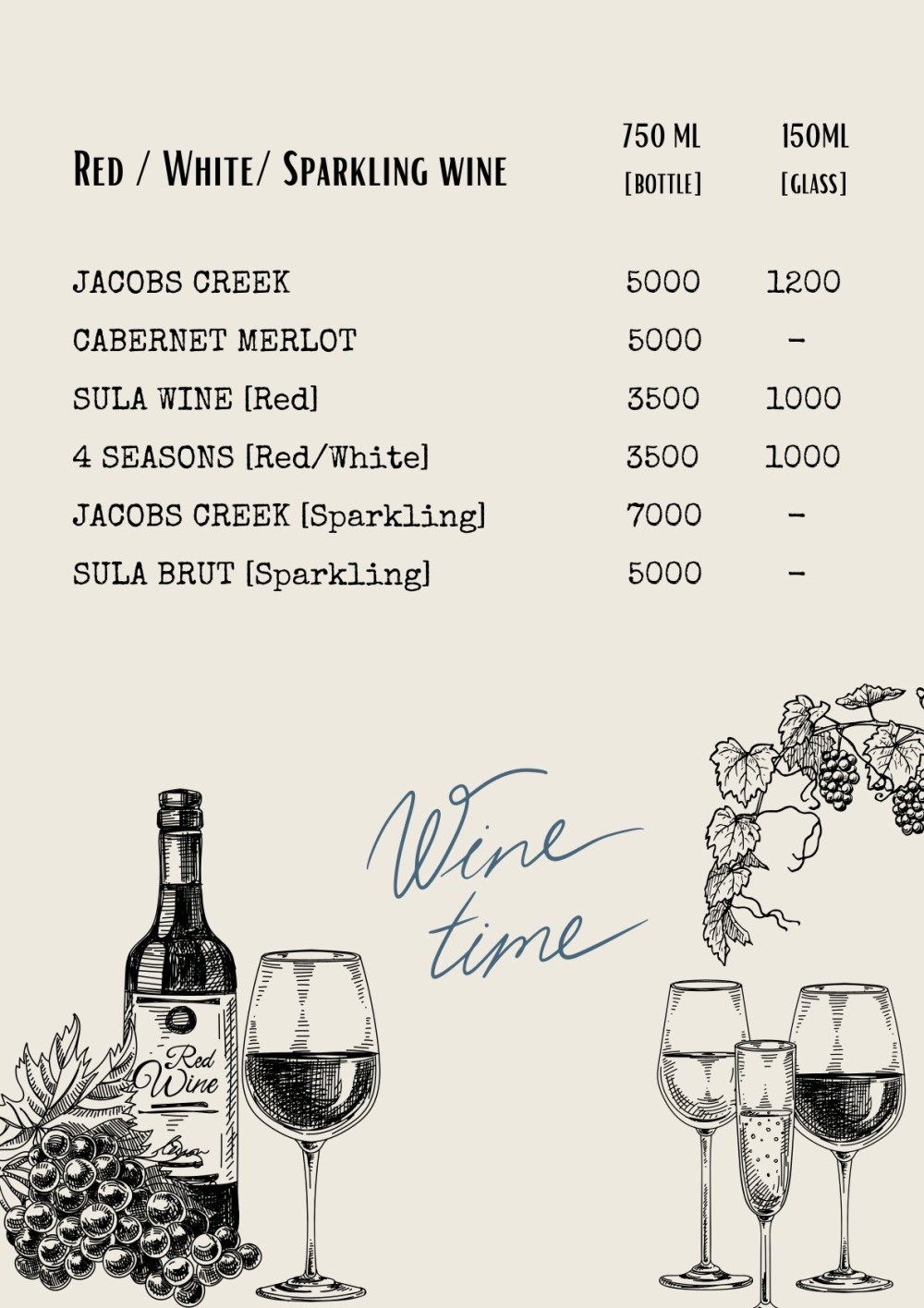 Sea Dragon Bar Menu13